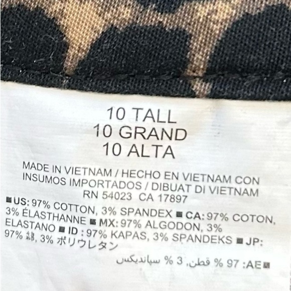 Mid Rise Leopard Harper Ankle Pants Old Navy/ size 10 Tall - Picture 10 of 14